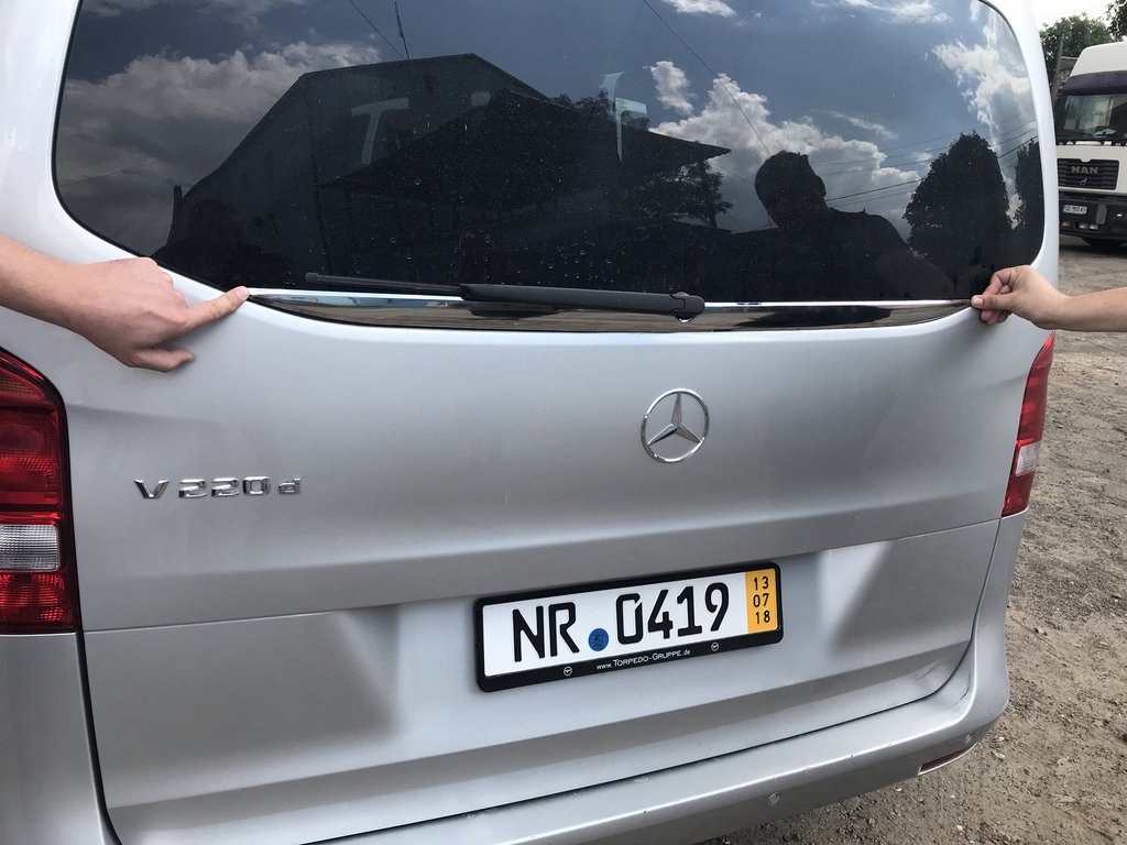 Rear window trim (small glass) stainless steel for Mercedes Vito/V-class W447 2014- - image 5