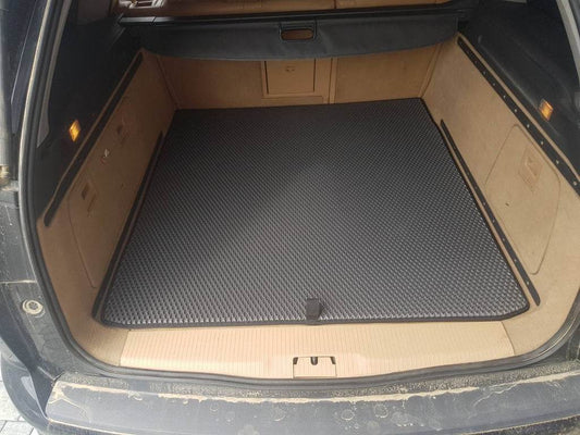Trunk mat (EVA, polyurethane, black) SW for Opel Vectra C 2002-2008 - Reelken Auto