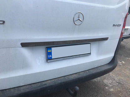 Trunk trim above license plate BlackChrome (stainless steel) for Mercedes Vito/V-class W447 2014- - image 2