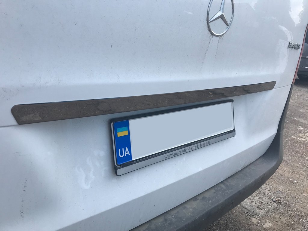 Trunk trim above license plate BlackChrome (stainless steel) for Mercedes Vito/V-class W447 2014- - image 4