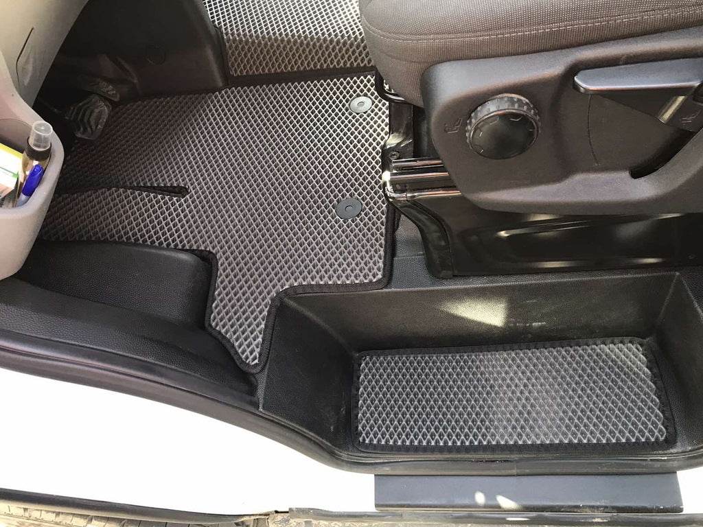Door sill mats (2 pcs, EVA, black) for Ford Transit 2014↗ - Reelken Auto