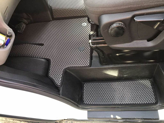 Door sill mats (2 pcs, EVA, black) for Ford Transit 2014↗ - Reelken Auto