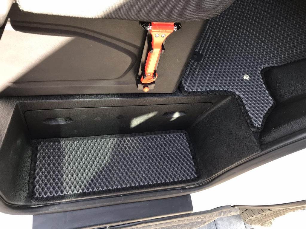 Door sill mats (2 pcs, EVA, black) for Ford Transit 2014↗ - Reelken Auto