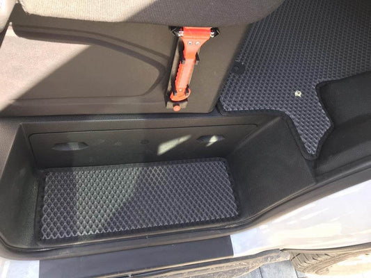 Door sill mats (2 pcs, EVA, black) for Ford Transit 2014↗ - Reelken Auto