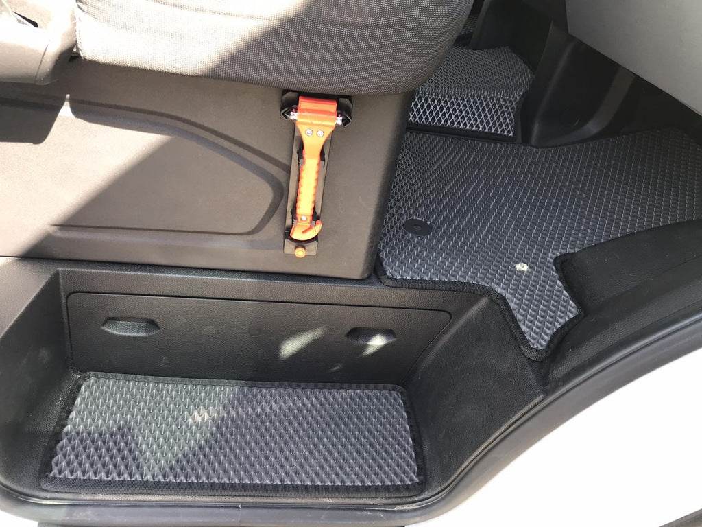Door sill mats (2 pcs, EVA, black) for Ford Transit 2014↗ - Reelken Auto