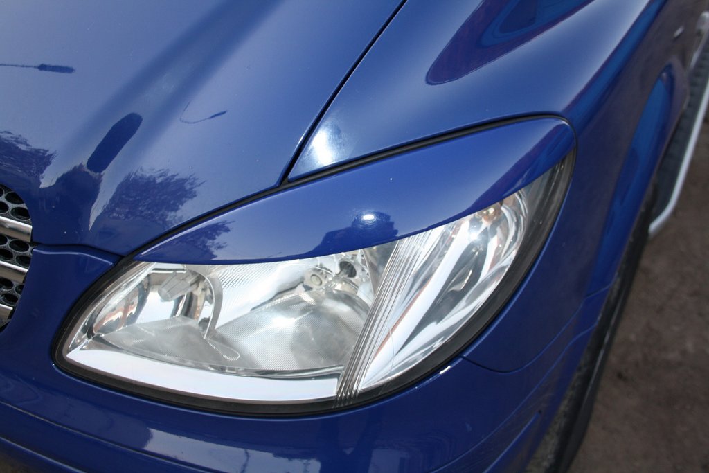 Headlight eyebrows straight (black) for Mercedes Viano 2004-2014 - image 2