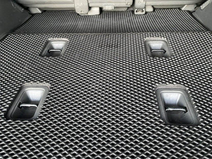 Trunk mat 2 pcs (EVA, 7 seats, black) for Toyota Land Cruiser 200 - Reelken Auto