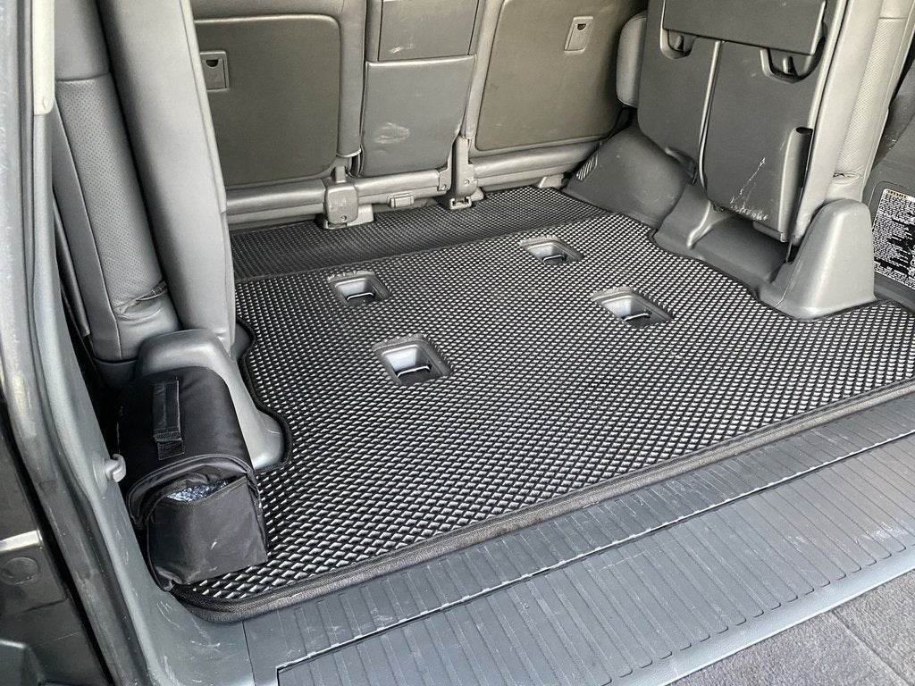 Trunk mat 2 pcs (EVA, 7 seats, black) for Lexus LX570/450d - Reelken Auto