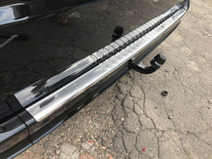 Cover on the rear bumper with a bend (Carmos V1, stainless steel) for Mercedes Vito W639 2004-2014 - Reelken Auto