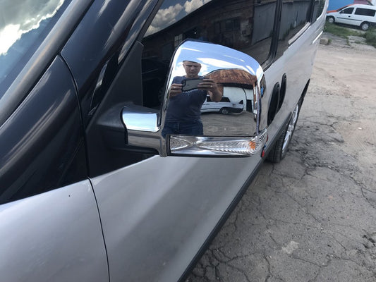 Mirror covers (2 pcs, ABS) for Fiat Doblo II 2010-2022 - image 2