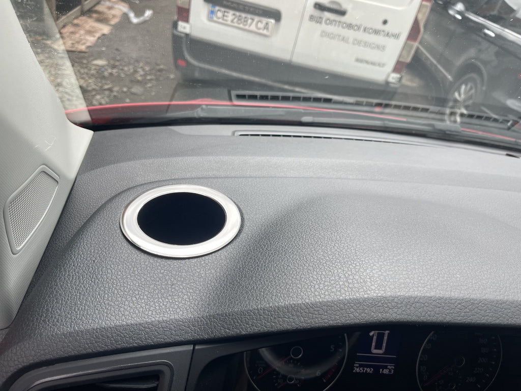 Cup Holder Cover (2 pcs, Stainless Steel) for Volkswagen T6 2015-2024 - image 3