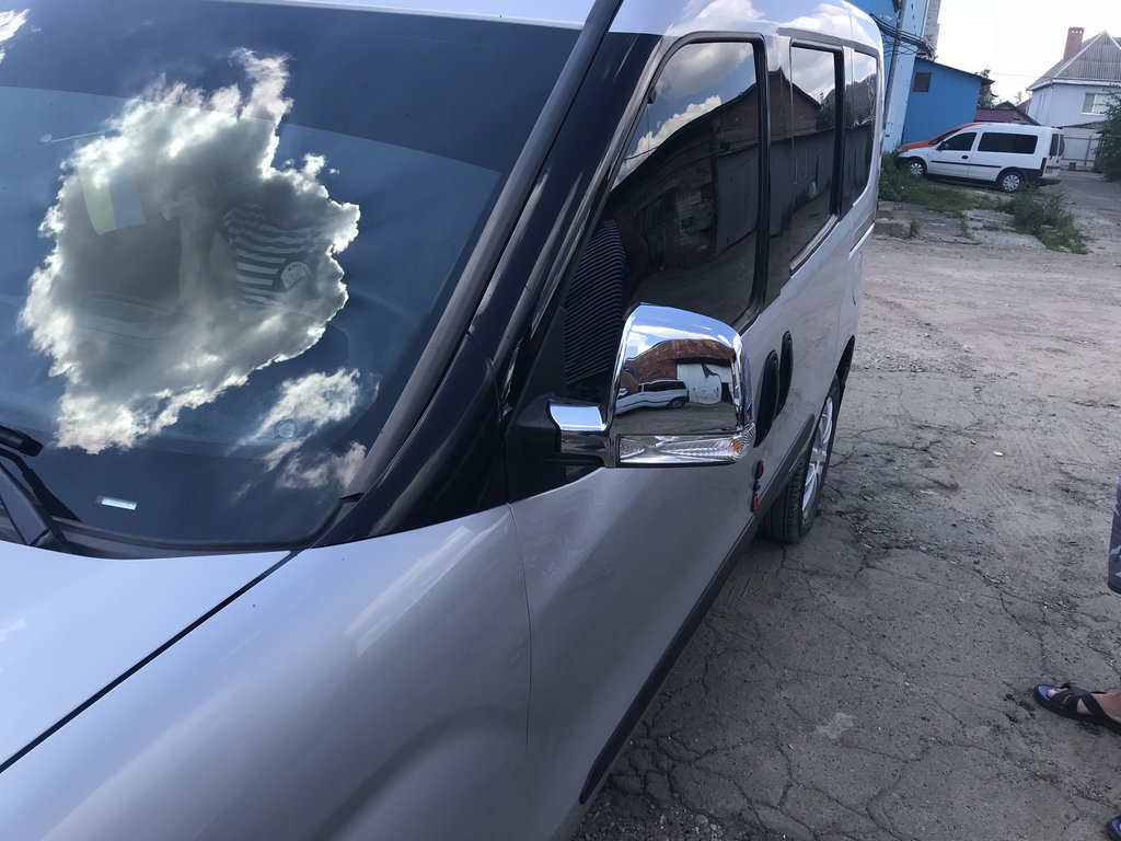 Mirror covers (2 pcs, ABS) for Opel Combo 2012-2018 - image 4