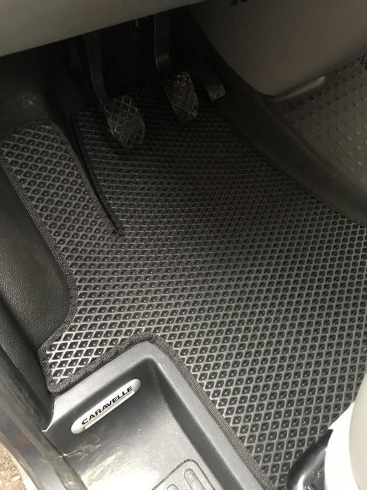EVA floor mats (black, front, for 1+1) for Volkswagen T6 - image 1