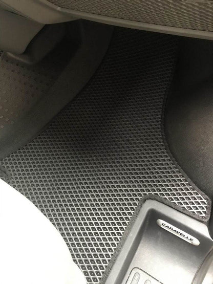 EVA floor mats (black, front, for 1+1) for Volkswagen T5 2010-2015 - Reelken Auto
