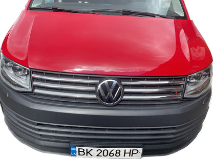 Pads on the grille Chrome 2015-2019 (4 pieces, stainless steel) for Volkswagen T6 - image 1
