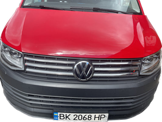 Pads on the grille Chrome 2015-2019 (4 pieces, stainless steel) for Volkswagen T6 - image 1