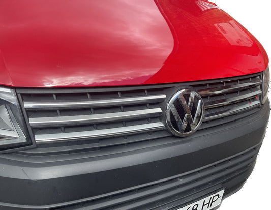 Pads on the grille Chrome 2015-2019 (4 pieces, stainless steel) for Volkswagen T6 - image 2
