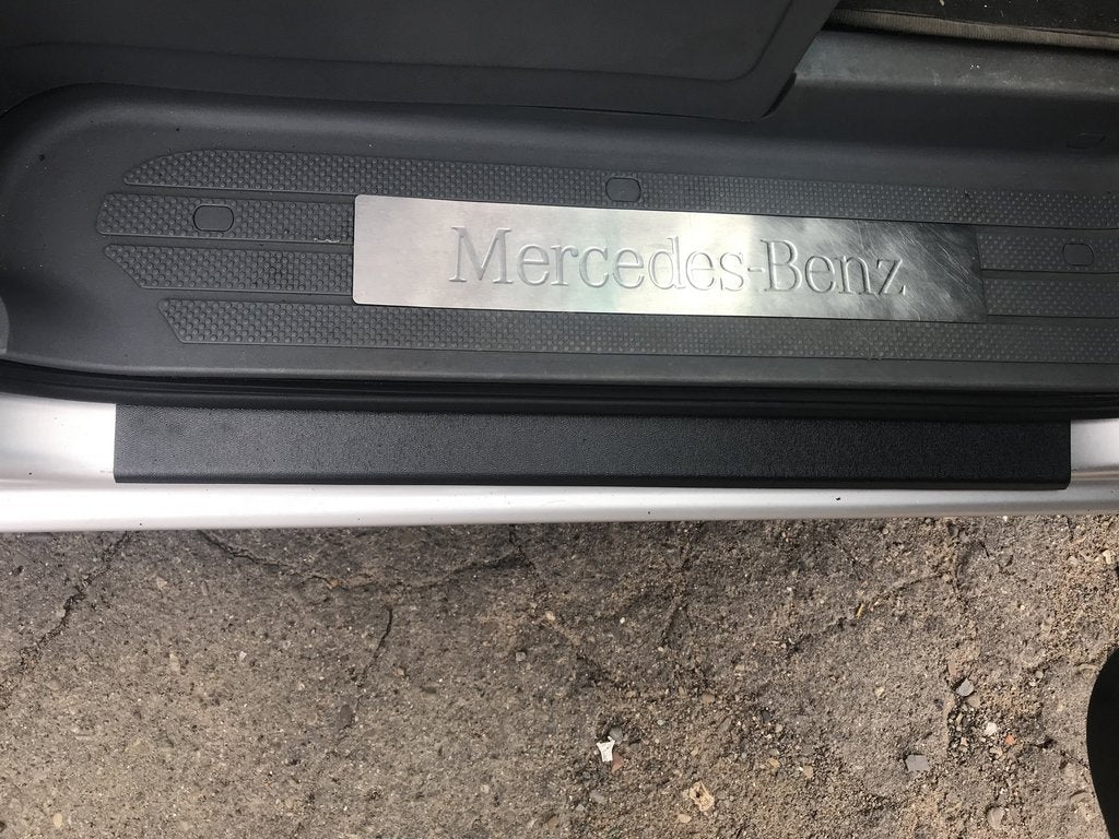 Door sill protectors DDU matte (2pcs, plastic) for Mercedes Viano 2004-2014 - image 2