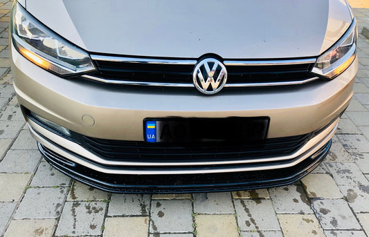 Front lip spoiler (ABS) for Volkswagen Touran 2015- - image 2