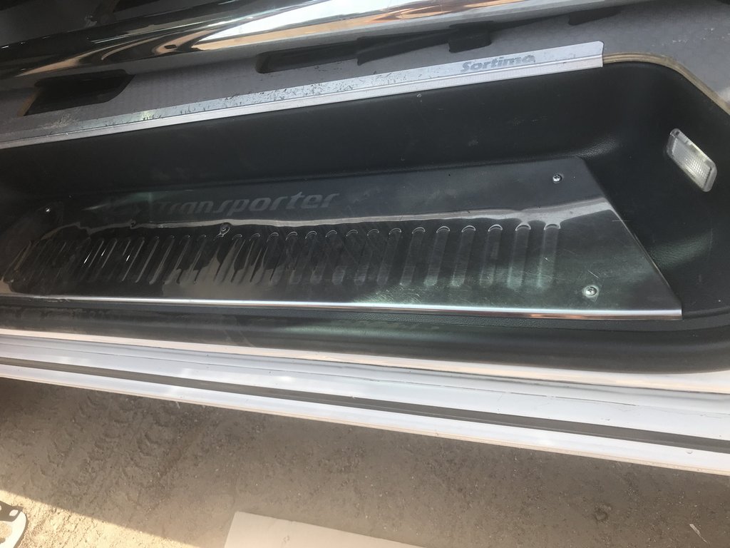 Interior sill guards (Carmos, steel) for Volkswagen T5 Transporter 2003-2010 - image 3