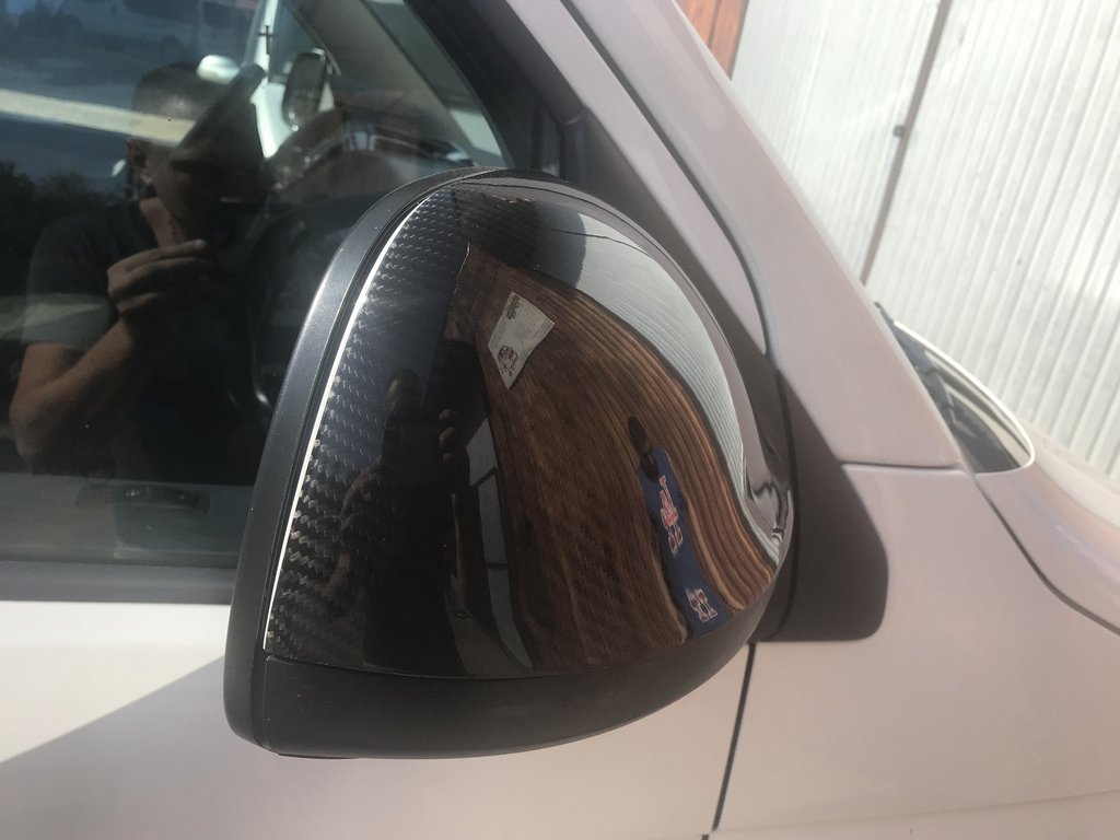 Lining the mirrors (2 pieces, carbon fiber) for Volkswagen T5 2010-2015 - image 9