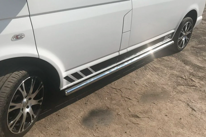 Side Bars (2 pcs, Stainless Steel) for Volkswagen T5 Caravelle 2004-2010 - image 1