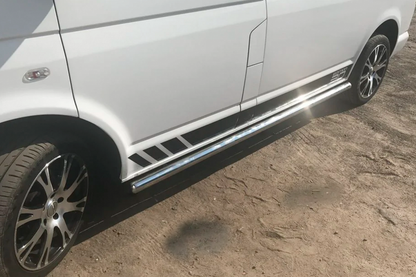 Side Bars (2 pcs, Stainless Steel) for Volkswagen T5 2010-2015 - image 2