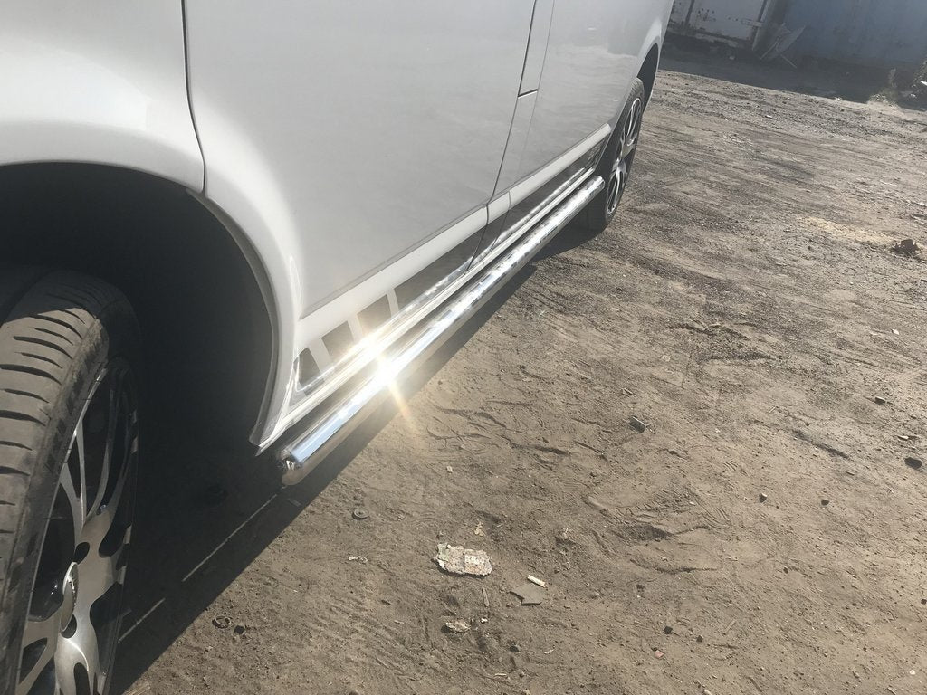 Side pipes (2 PCs, stainless steel) for Volkswagen T5 2010-2015 - image 3