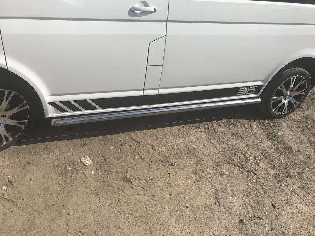 Side pipes (2 PCs, stainless steel) for Volkswagen T5 Transporter 2003-2010 - image 2