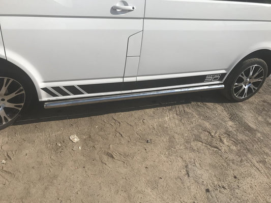 Side pipes (2 PCs, stainless steel) for Volkswagen T5 Transporter 2003-2010 - image 2