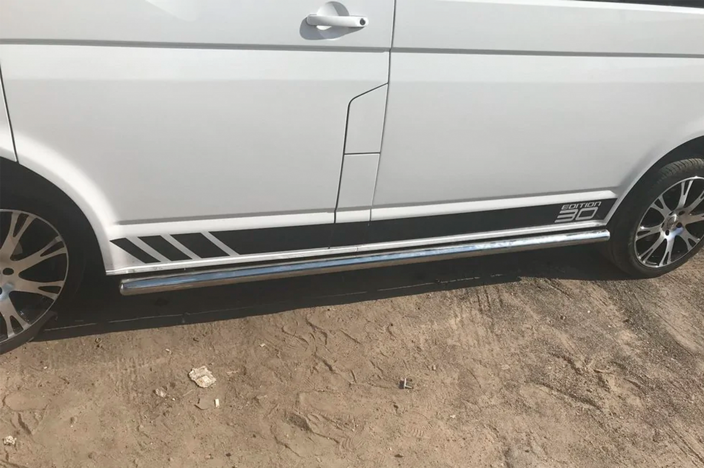 Side Bars (2 pcs, Stainless Steel) for Volkswagen T5 Caravelle 2004-2010 - image 4