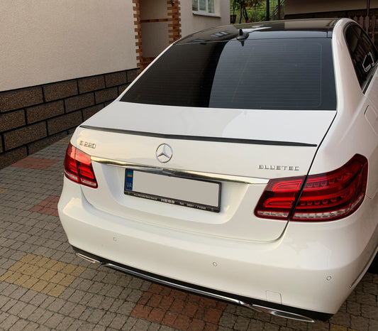 Lip Spoiler (Sunplex, Black) (130.5cm x 5.8cm) for Mercedes E-сlass W212 2009-2016 - image 1