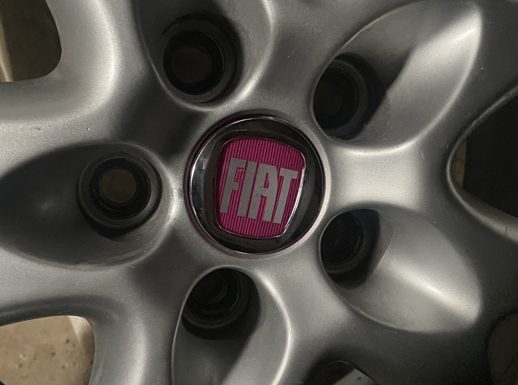 Wheel center caps V2 49/42.5 mm red (4 pcs, 0735448759) for Fiat - image 2