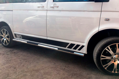 Side Bars (2 pcs, Stainless Steel) for Volkswagen T5 Caravelle 2004-2010 - image 8