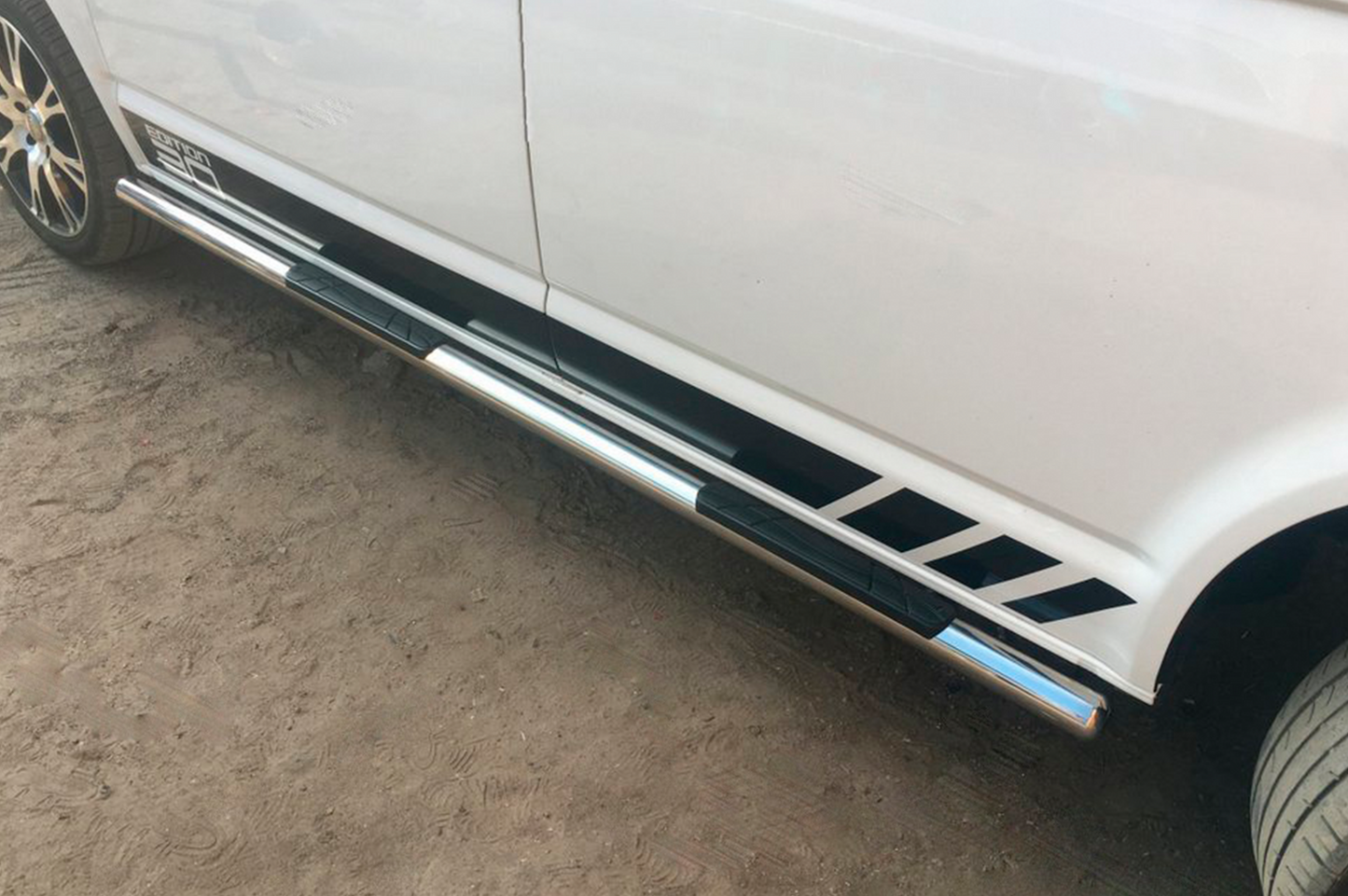 Side Bars (2 pcs, Stainless Steel) for Volkswagen T5 Multivan 2003–2010 - image 8