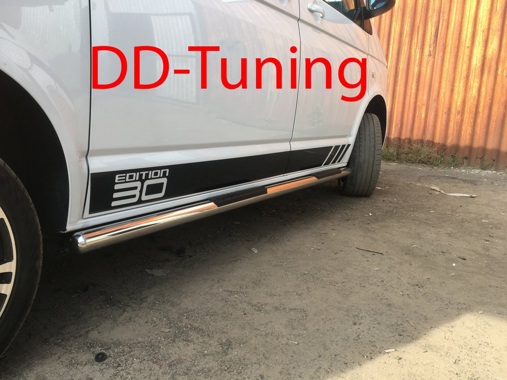 Side Bars (2 pcs, Stainless Steel) for Volkswagen T5 2010-2015 - image 4