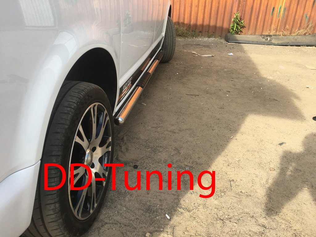 Side pipes (2 PCs, stainless steel) for Volkswagen T5 2010-2015 - image 5
