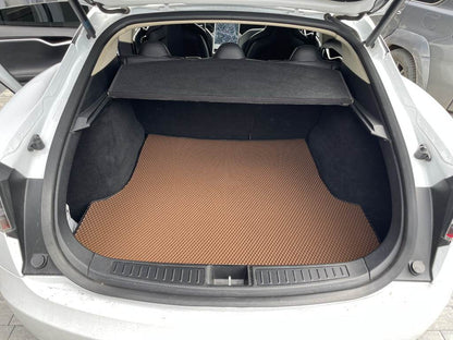Rear trunk mat EVA (2012-2021, brick) for Tesla Model S - Reelken Auto