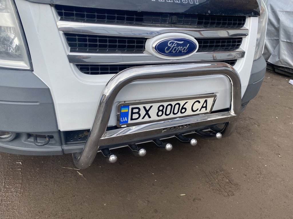 The WT004 bumper guard (stainless) for Ford Transit 2000-2014 - Reelken Auto