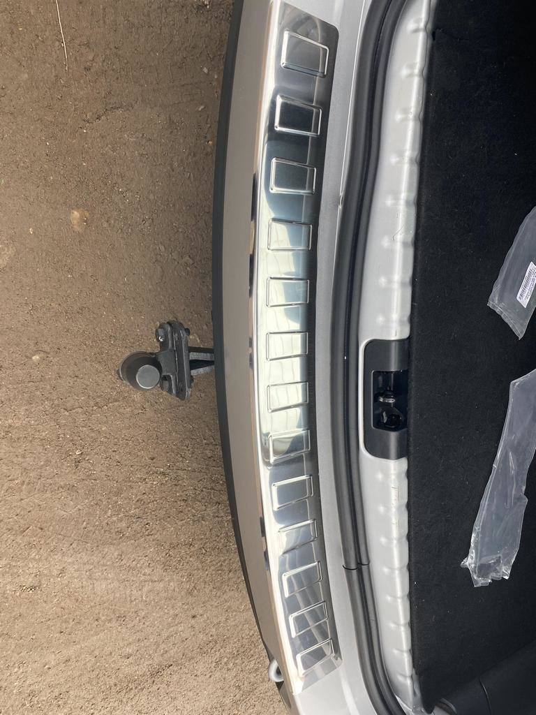 Rear bumper protector Carmos V1 with lip (stainless steel) for Renault Duster 2008-2017 - image 3