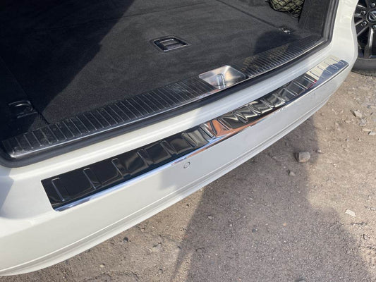 Cover on the rear bumper Carmos (SW, stainless steel) for Mercedes E-class W211 2002-2009 - Reelken Auto