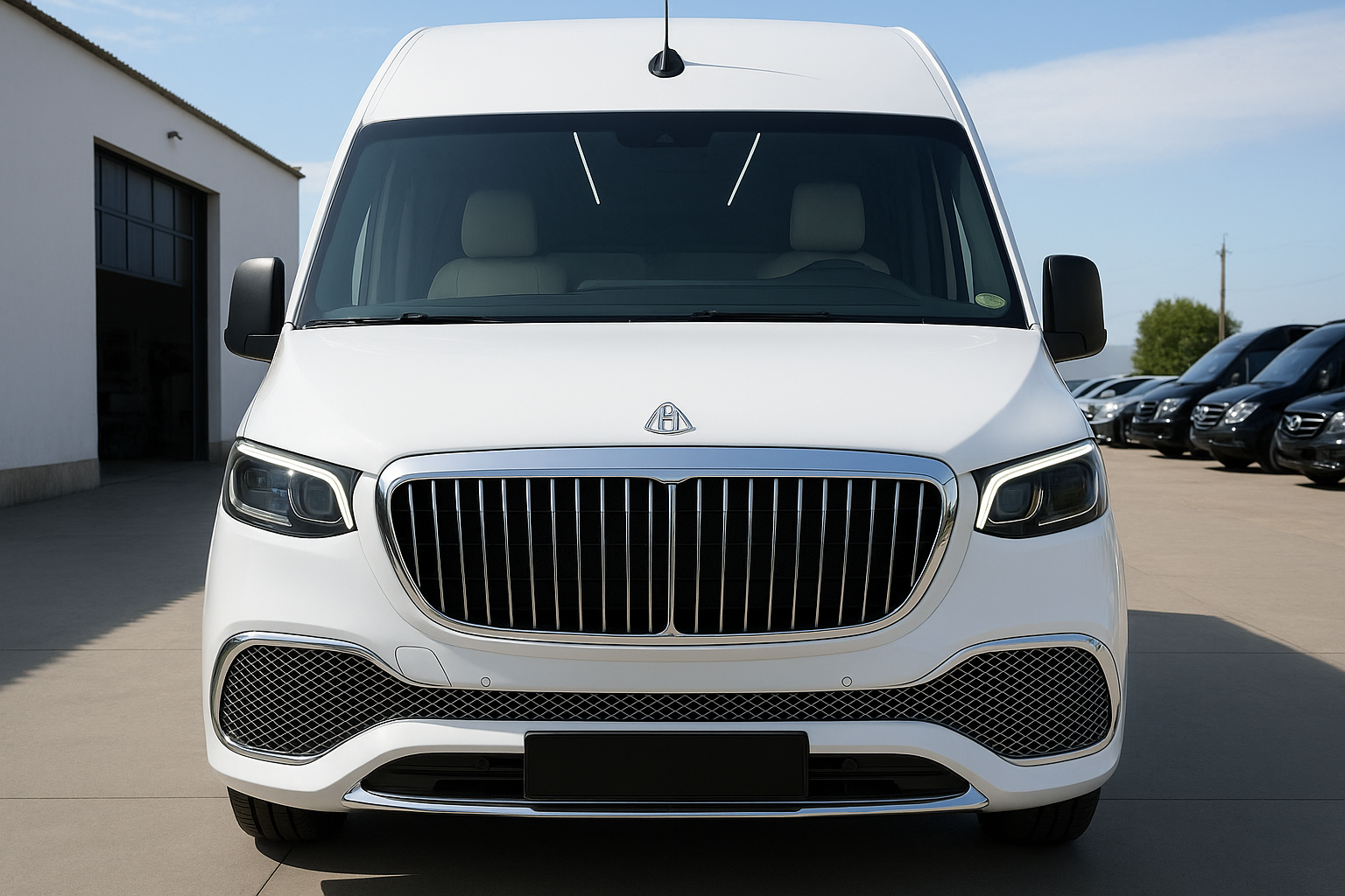 Front bumper with grille (Maybach) for Mercedes Sprinter W907/W910 2018- - image 3