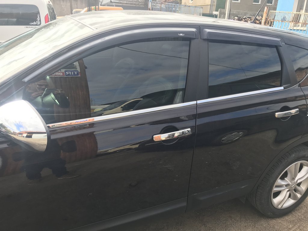 Exterior door trim (4 pcs, stainless steel) for Nissan Qashqai 2010-2014 - image 5