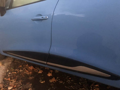 The door molding With a recess (4 pieces, stainless steel) for Renault Clio IV 2012-2019 - Reelken Auto