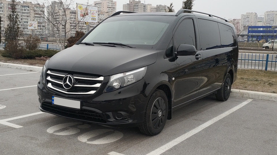 Covers on the grille 2014-2020 (5 pcs, stainless steel) for Mercedes Vito / V-class W447 2014↗ year - image 4