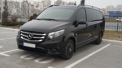 Covers on the grille 2014-2020 (5 pcs, stainless steel) for Mercedes Vito / V-class W447 2014↗ year - image 4