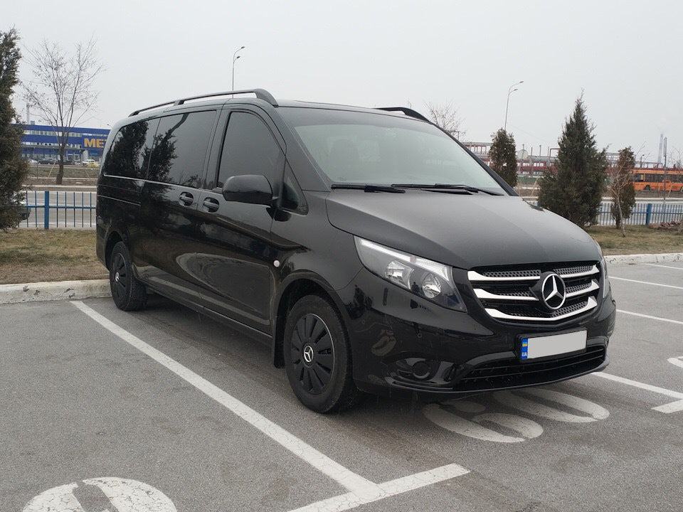 Covers on the grille 2014-2020 (5 pcs, stainless steel) for Mercedes Vito / V-class W447 2014↗ year - image 10