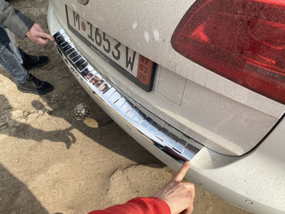 Rear Bumper Protector Carmos Stainless Steel for Volkswagen Touran 2010-2015 - image 3