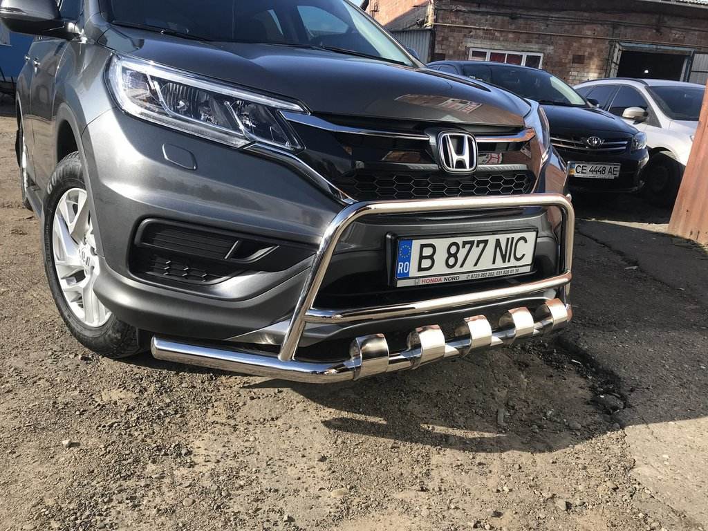 Front protection WT003-ST-V2 (stainless steel.) for Honda CRV 2012-2016 - Reelken Auto