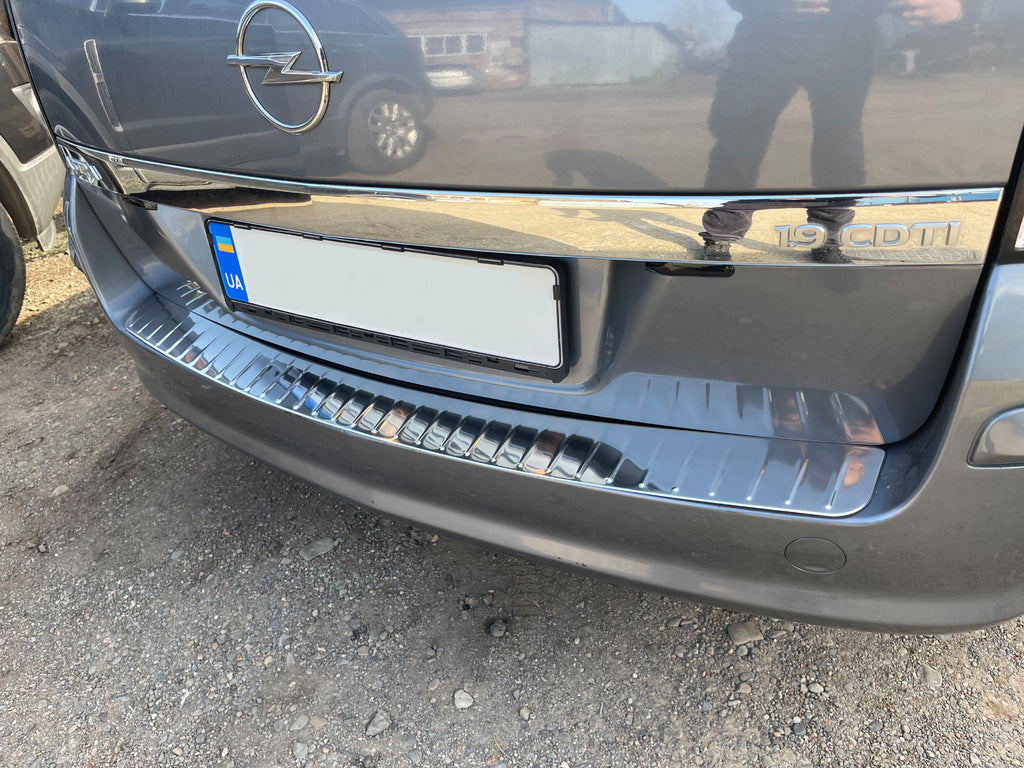 Rear Bumper Protector OmsaLine Gloss (SW, Stainless Steel) for Opel Astra H 2004-2013 - image 5
